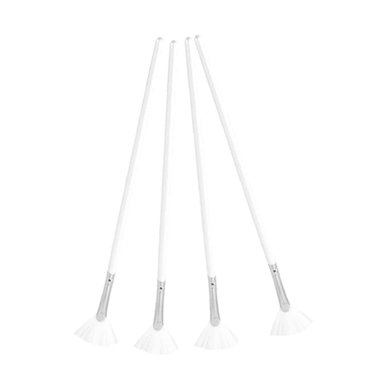 8pcs Handle Fan Brushes for Facial Masks and Creams Soft Bristles for Gentle Application for Skin Care Multi-use Cosmetic Tools for Home and Spa