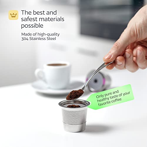 2 Stainless Steel Reusable K Cups For Keurig Coffee Makers - Universal Compatible Refillable Kcups Coffee Filters For All Keurig Brewers Family #TOP4
