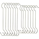 Maydahui 14 ganchos extralargos en forma de S (7 piezas de 16 pulgadas + 7 piezas de 12 pulgadas) para colgar plantas,