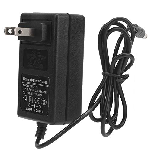 Lithium Battery Charger, 21V 2A AC Overvoltage Lithium Battery Charger US Plug Replacement