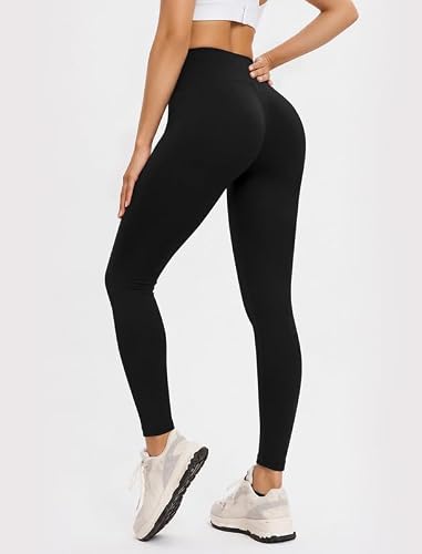 DLOODA Leggings for Women Tummy Control Workout High Waisted Yoga Pants — view 2