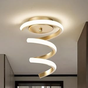 WOKNOS LED Deckenlampe,Moderne Deckenleuchte,4000K,24W,Ø20... Lampe,Schraubenförmiges Design,für Flur,Schlafzimmer,Esszimmer...
