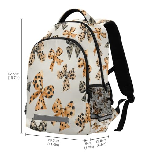 Leopard Print Bows Pattern Backpacks for Kids School Bag Student Backpack Bookbag For Boys Girls Casual Bag3