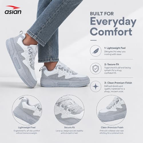 Image of ASIAN Mojo-05 Sneakers for Men | Stylish, Premium & Lightweight Casual Shoes for Boys | Ideal for Walking, Gym, Travel Comfortable & Durable Design