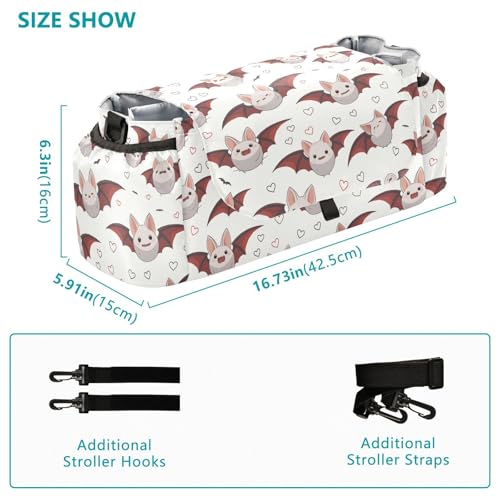 Kreskówka wampir nietoperz jasnobrązowy mini wózek organizer pieluchy caddy organizer paski gancho para carriola organizador para carreola