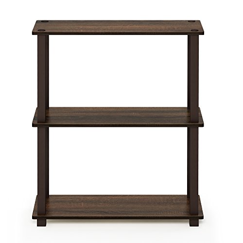 Furinno Turn-S-Tube 3-Tier Storage Shelves Bookshelf, Walnut by Furinno - Image 5