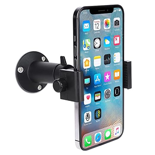 iTODOS Wall Mount Phone Holder Bracket with 360 Degree Adjustable Mount for iPhone / Samsung Galaxy / Nexus / HTC / LG Smart Phones and GPS Navigator, Compatible with 3.5 ~6.5 inch Width