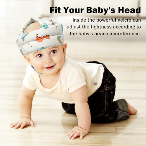Image of Baby Head Protector Baby Helmet for Crawling Walking, No Bumps Safety Head Adjustable Protective Cap for Walking, Playing (Style 2)