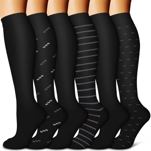 Image of Copper Compression Socks for Women & Men (6 pairs) - Best Support for Nurses, Running, Hiking, Recovery