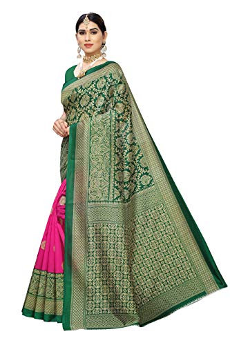 Image of Sidhidata Women's Printed Art Silk Saree With Blouse Piece (Free Size)