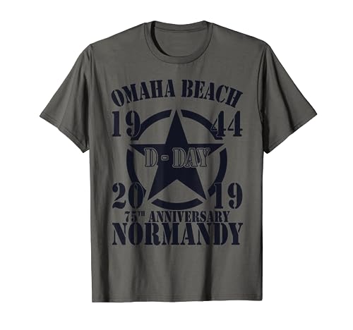 Omaha Beach D-Day 75th Anniversary Second World War US Star T-Shirt for Men Women Kids