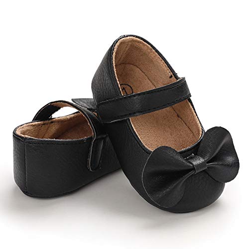 LACOFIA Baby Meisjes Eerste Schoentjes Baby T-Bar Antislip Strik Prinses Feestschoenen - Image 4