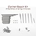 CashBeat Clarinet Repair Kit - 14 Key Rollers, 6 Springs, 21 Screws - Professional Woodwind Instrument Maintenance Set for Musicians