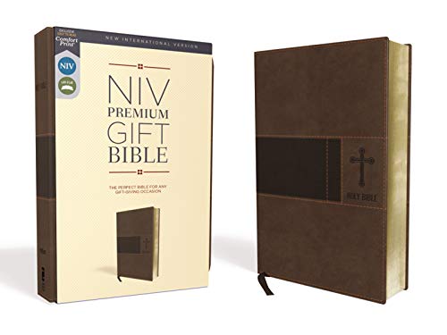 NIV, Premium Gift Bible, Leathersoft, Brown, Red Letter Edition, Comfort Print: The Perfect