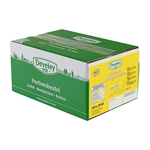 DEVELEY Gourmet Mayonnaise - 150 x 20 ml Pack - Portionsbeutel - Mayonnaise - Original Develey Rezeptur - Gluten-frei und vegetarisch - Mayonnaise Cover