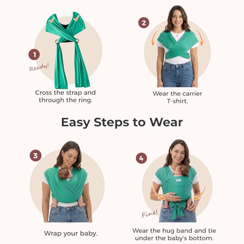 Image of Momcozy Baby Carrier AirMesh - The Perfect Summer Water Sling for Newborns to Toddler 8-33 lbs - Cooling, Breathable and Lightweight Baby Wrap, Nice for Summer, Pool, Beach, Swimming,Lake Green
