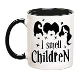 OttoRiven101 - I Smell Children Hocus Pocus Sanderson Sisters Mug, 11oz Ceramic Coffee Mug/Tea Cup, High Gloss