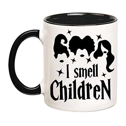 OttoRiven101 - I Smell Children Hocus Pocus Sanderson Sisters Mug, 11oz Ceramic Coffee Mug/Tea Cup, High Gloss