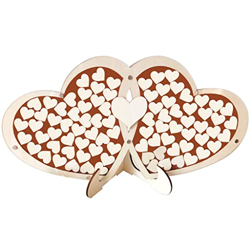 結婚式のゲストカード ハートドロップス 木製 人気 おしゃれ 芳名帳 結婚証明書 装飾 ウェルカムスペース