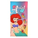 CARTOON Telo Mare Disney Ariel 70x140 cm Asciugamano in Microfibra 240 GSM Asciugatura Rapida Leggero Idea Regalo Bambini