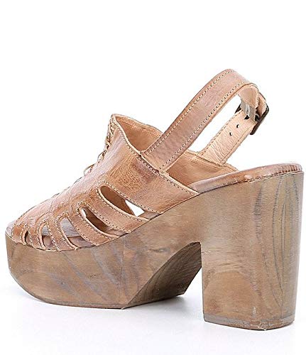 Bed|Stu Women’s Fontella Leather Wedge (Tan Rustic Mason Bfs, numeric_9_point_5) - Thumbnail 3