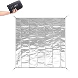 windhike Naturehike Aluminum Foil Foldable Picnic Blanket, Ultralight Ground Sheet Mat, Waterproof Camping Tarp, Sleeping Pad for Outdoor Picnic,Camping,Beaches, Storage Bag Included (74.8×74.8')
