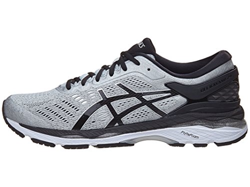 ASICS Men's Mens Gel-Kayano 24 Athletic Shoe, Silver/Black/Mid Grey, 11 Medium US