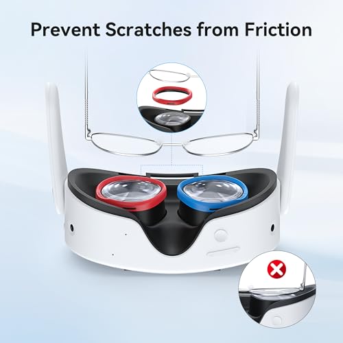 AMVR Lens Anti-Scratch Ring Protecting Myopia Glasses from Scratching VR Headset Lens Compatible for Oculus Quest, Rift S or Oculus Go