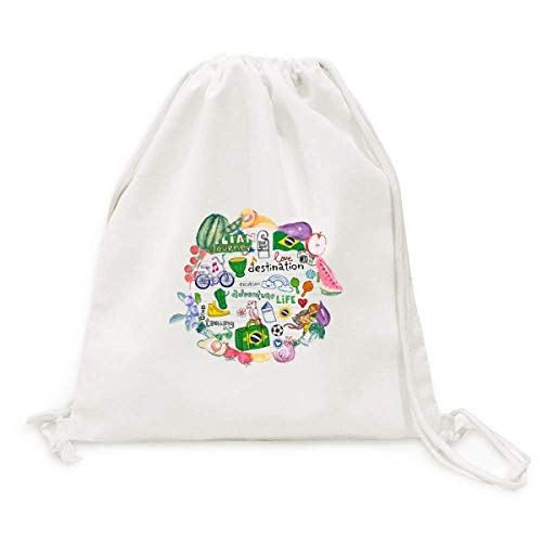 Sac en tissu pliable à sangle pour fruits et légumes brésil