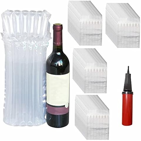 100Pcs Wine Bottle Protector Bubble Bags Anti-Shock Inflatable Wine Glass Bottle Packaging Protector Bag, for Packing and Safe Transportation of Glass Bottles Cover