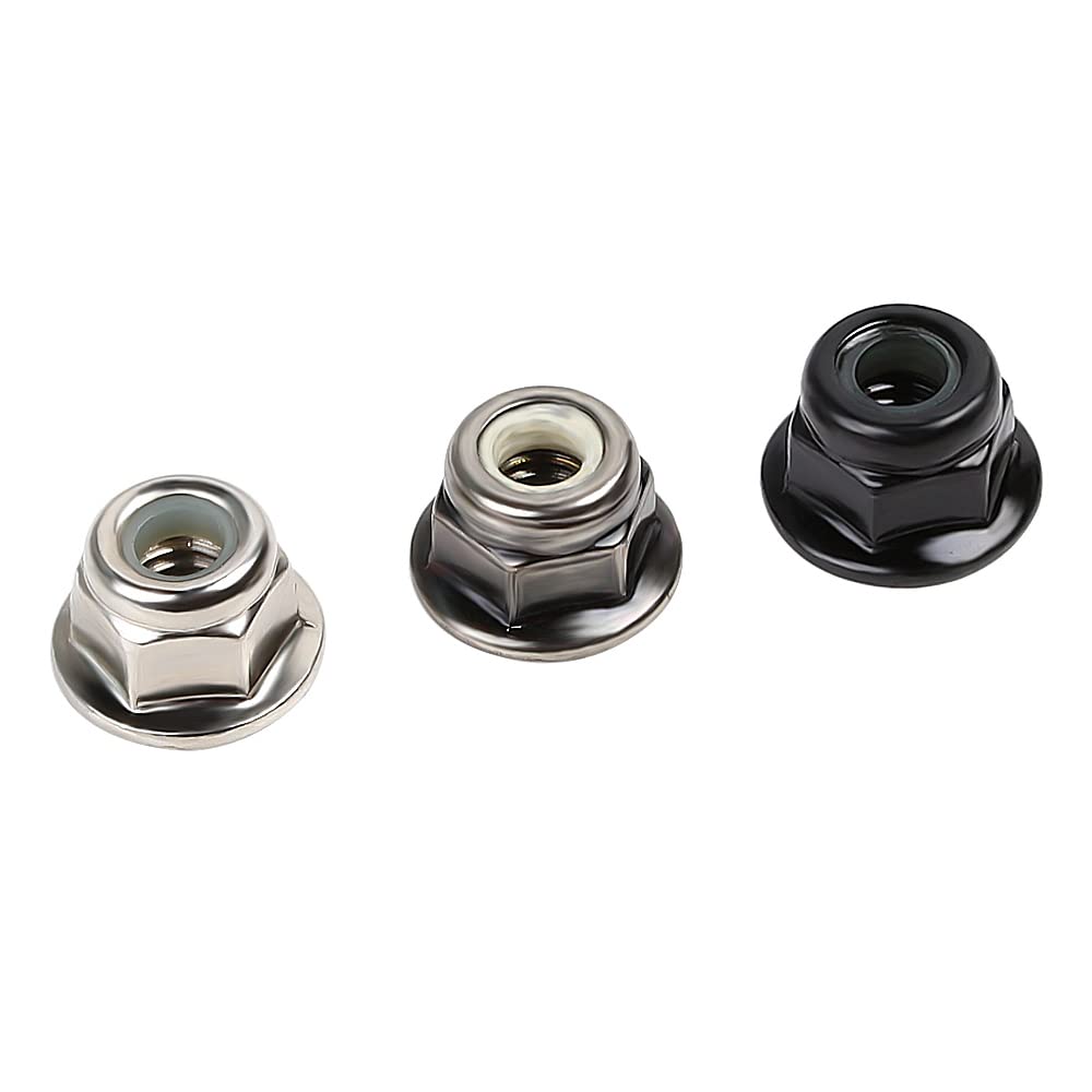INJORA 10PCS M4 Wheel Nuts Metal Flanged Nyloc for 1/10 RC Car Crawler TRX4 TRX6 Axial SCX10