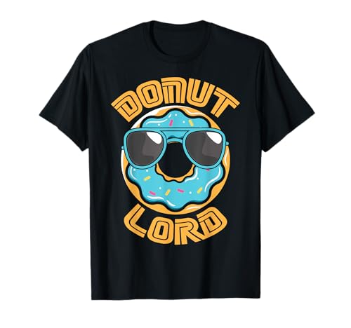 Divertido Nerd Donut Lord Video Gamer Geek Blue Donut Camiseta