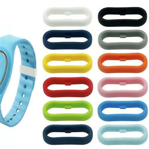 Brio Supply 12 Pack Band Keeper Compatible with Disney MagicBand 2.0 & Plus, Silicone Fastener Rings Security Loop Holder, Magic Band Locks Clips Accessories for Smart Watch Strap (Multi-Color)
