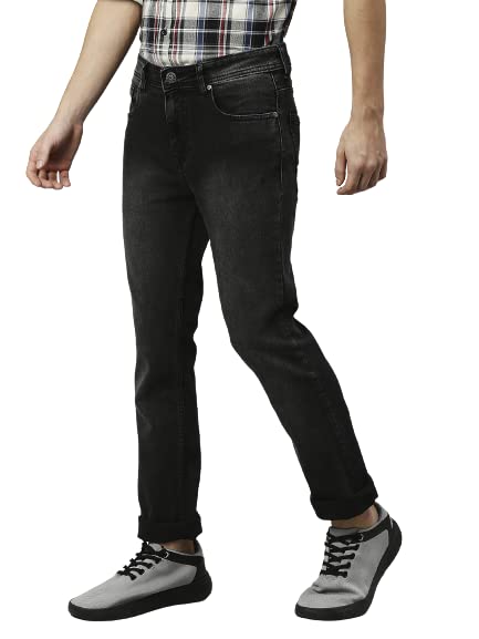 Image of HIGH Star Men Black Jean Slim-Fit Stretchable Jeans