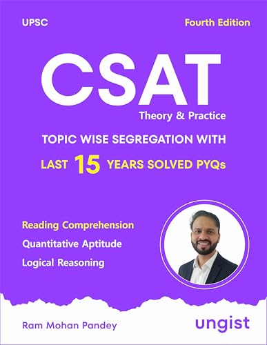 Image of UPSC CSAT Theory & Practice Book, Fourth Edition, Solved PYQs with Topic wise Segregation