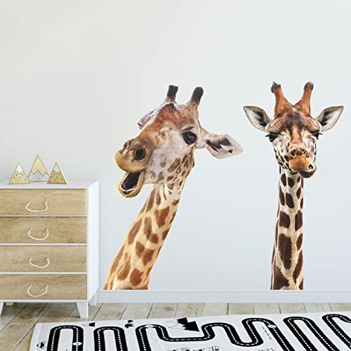 Cute Giraffe Wall Decals 2 Sheets Giraffe Decor Stickers, Lovely Window Decor Animal Wall Stickers Art Decorations For Kids Room Living Room Nursery Classroom #TOP4
