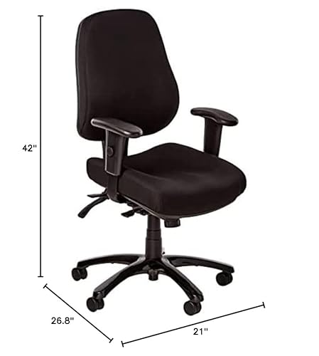 Eurotech Seating 24/7 Swivel Black Chair, Dove Black #TOP5