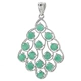 besetzt mit 14 Smaragd Edelsteinen im Rundschliff ca. 5mm im Ø zusammen ca. 6,5ct