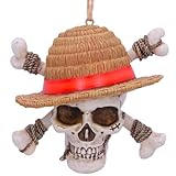 Nemesis Now One Piece Luffy Jolly Roger Hanging Ornament 5cm – Officially Licensed Anime Decor, Hand-Painted Resin, for Anime Fans and Collectors