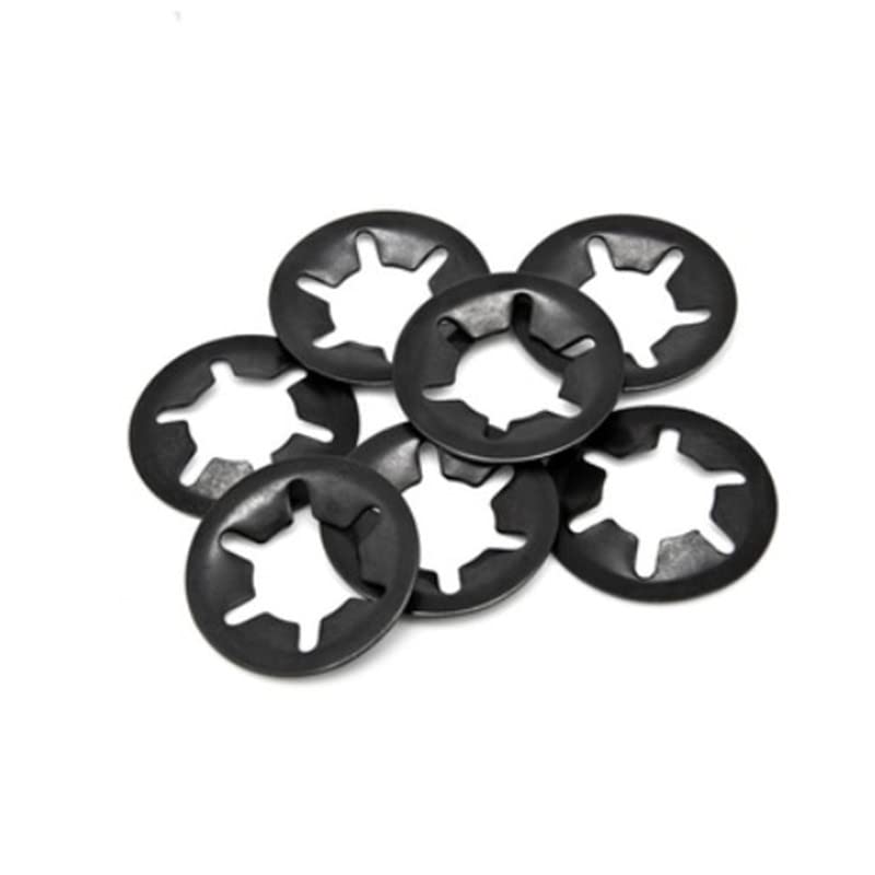 Generic 1000pcs m2.5 m3 m4 m5 m6 m8 Star Lock starlock Push on Fixes Clip Washer 65Mn - (Inner Diameter: M2.5 1000pcs)