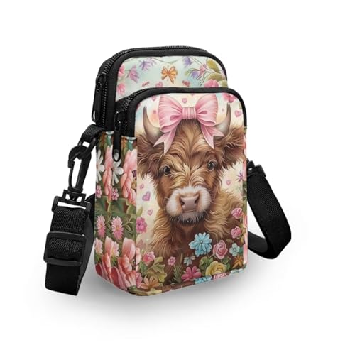 Xpyiqun Crossbody Phone Bag for Purse for Women Canvas Small Sling Shoulder Handbag Cross Body Pouch3