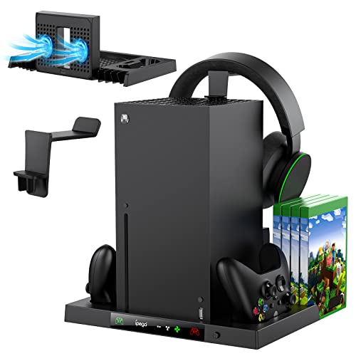 FASTSNAIL Ständer Kompatibel mit Xbox Series X, Ladestation mit Lüfter Kompatibel mit Xbox Series X Cover