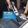 Handheld Vacuum Cleaner Cordless- 35000PA Strong Suction for Car & Home, Car Vacuum Portable Rechargeable Lightweight for Pet Hair with HEPA Filter, Quick Clean in Office/Desk/Couch (Black) #5