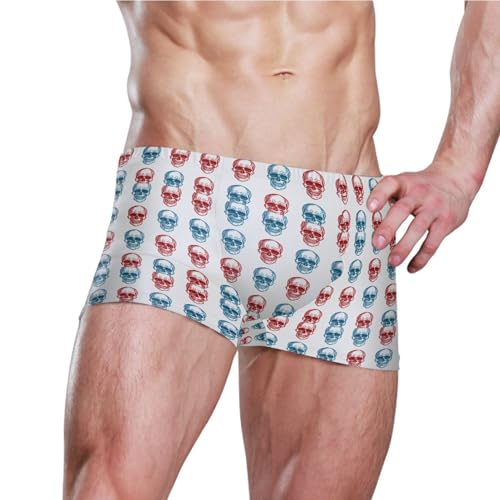 Skull Mens Swim Trunk Swimwear Bathing Suit Swim Brief Square Leg Board Short S B04043423