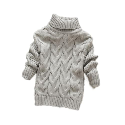 Kids Boys Girls Knit Sweaters Turtleneck Fall Winter Soft Warm Sweater Pullover Tops - Main Image