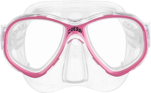 Cressi Perla Jr Mask - Schnorchelmaske. Transparent/Rosa, Einheitsgröße, Junior Unisex