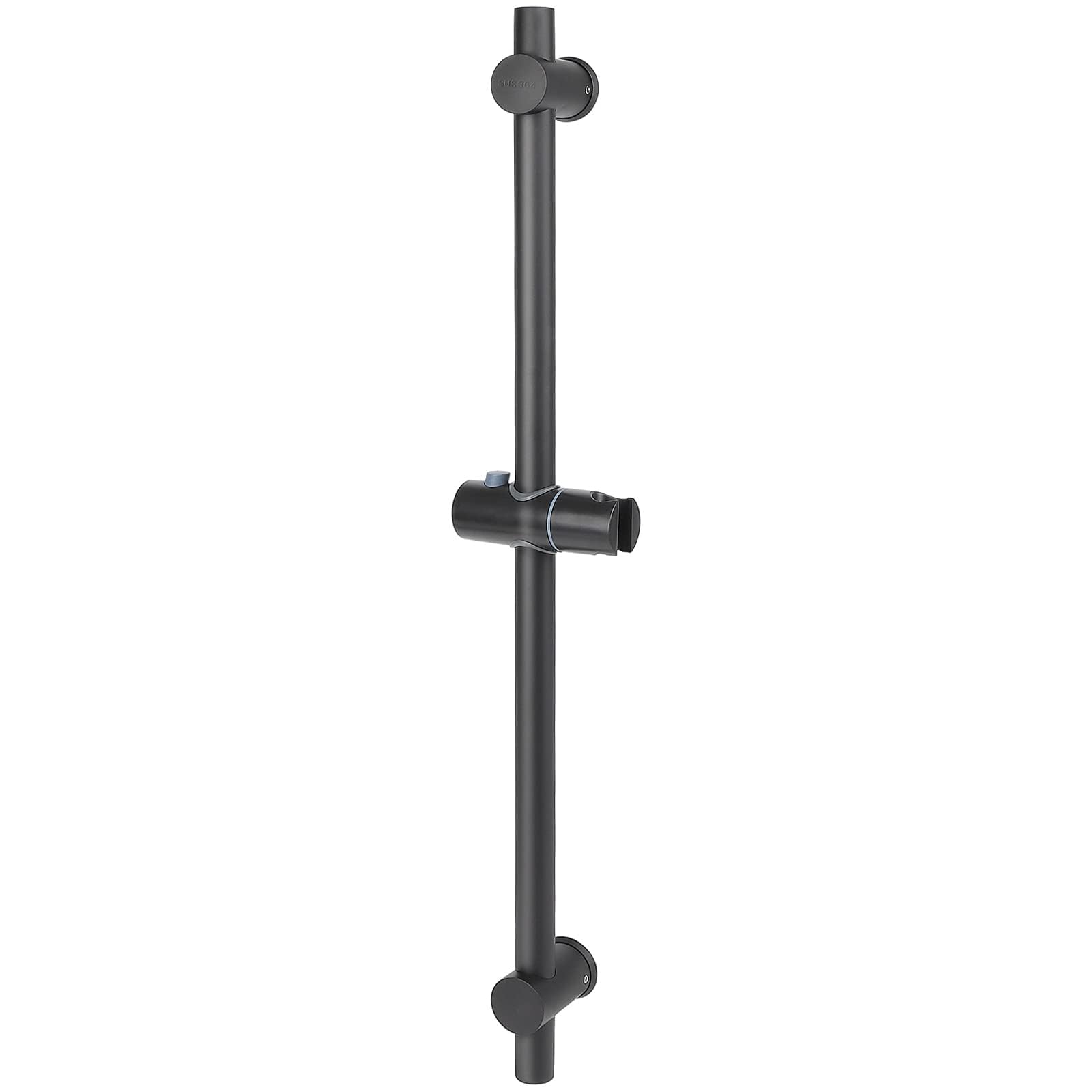 Barre de douche en acier inoxydable rotative 360° avec fixations murales variables