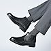 OKKO Mens Chelsea Dress Boots, Fashion Casual Leather Ankle Work Boot Boots for Men, Black, Size 9