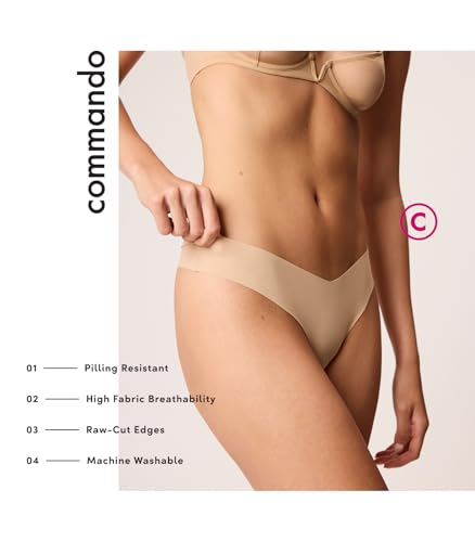 Image of commando Classic Thong | Invisible Everyday Thong | No-Show Underwear Loved by Celebrities & Stylists | Raw-Cut Microfiber