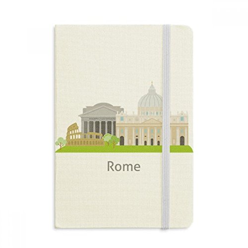 Notebook Italie Rome paysages : carnet de notes A5 144x210mm avec couverture rigide en tissu
